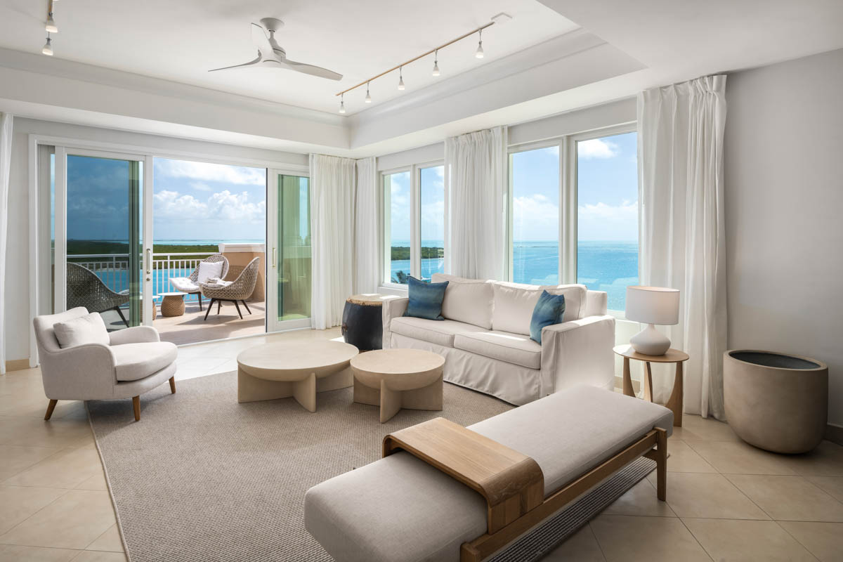 Two Bedroom Oceanfront Penthouse - Living