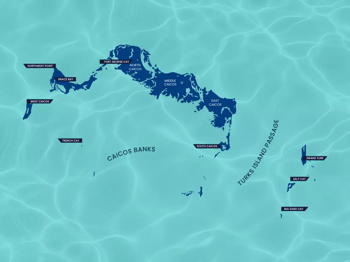 Turks & Caicos - Island Map